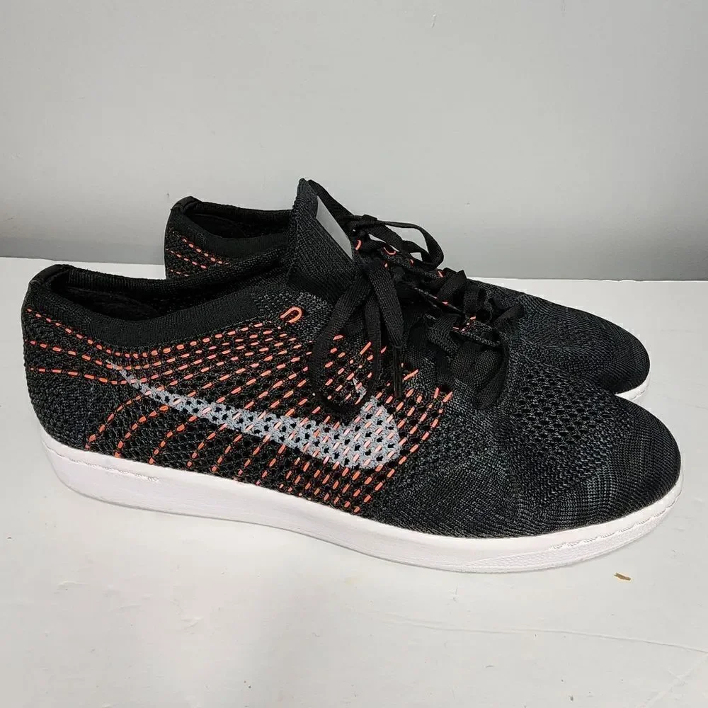 Nike Tennis Classic Ultra Flyknit 833860-001 Womens Black Orange Shoe 12 NWOT